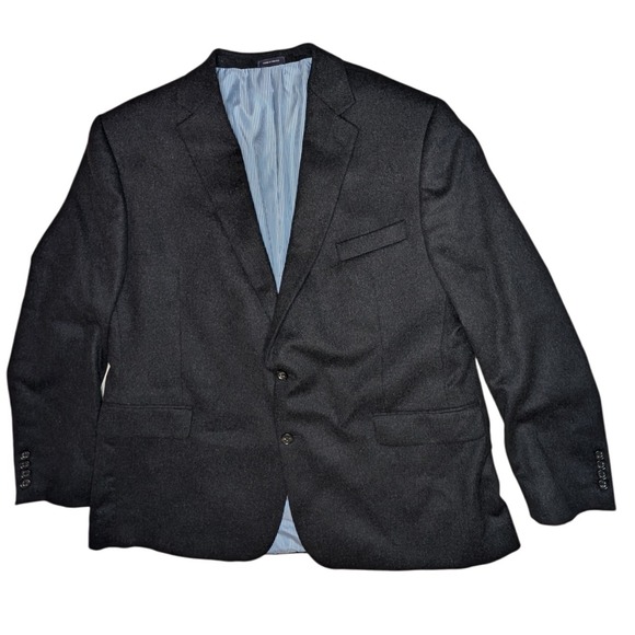 Stafford Mens 50 R Gray Wool Camel Hair Classic Fit Blazer Two Button Sport Coat - Picture 1 of 8